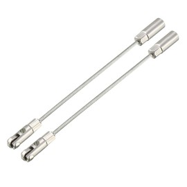 uxcell 2PCS 117mm/4.61inch Flexible Fish Tape Replacement Leader Wire Cable Puller with Roller for 4mm Fish Tape Wire Puller