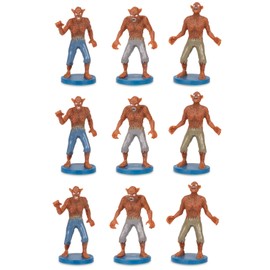 Archie McPhee Itty Bitty Werewolves - Bag of 9 Miniature Figures (Toy_Figure_Set, Soft Vinyl, Fantasy Wolf Theme)
