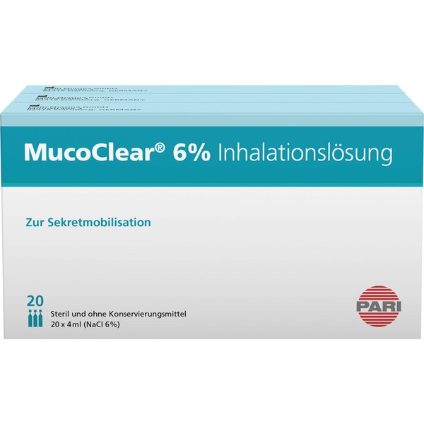 MucoClear 6 % NaCl Inhalationslösung, 60 pcs. Ampoules