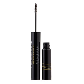 Arches & Halos Espuma de Microfibra para Cejas - Da forma y define - Para unas cejas llenas, esponjosas y de aspecto natural - Maquillaje vegano y libre de crueldad - Marrón oscuro, 3.25 ml