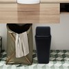 Cubo de Basura de Plástico, Bote de Basura Negro con