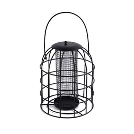 Iron Cage Bird Feeder Metal Bird Food Dispenser Hanging Feeding Column