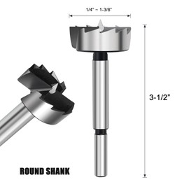NIBBLAX 5/8 Inch Forstner Drill Bit for Woodworking, 5/8" Forstner Bit Wood Drill Bits for Holes, Hinge Cutter for Hard Wood, Plastic, Plywood Round Shank