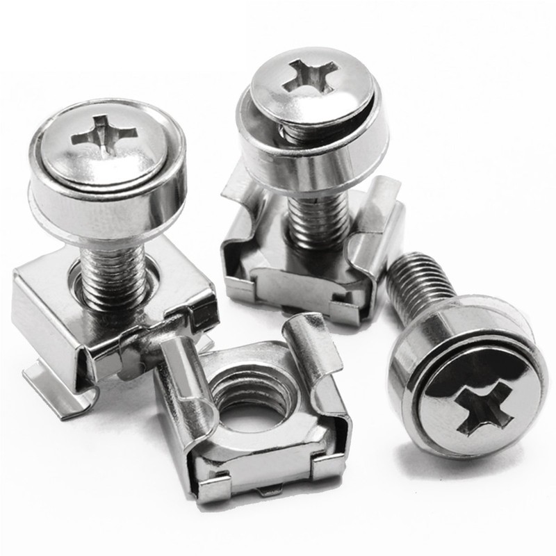 Lancher 60-Pack M6 x 16mm Screws and Cage Nuts for