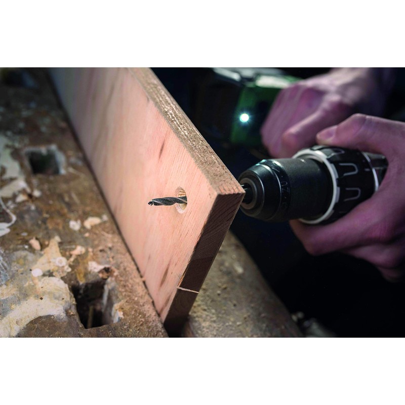 Heller Tools 168724" 0333" Brad Point Bit, Black/Silver, Set of