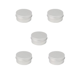 Aluminum Can, Aluminum Case, Refill Containers, Divided Containers, Small Compartments, Round Shape, Lightweight, Airtight, Easy to Carry, Reusable, Suitable for Home, Travel, School, Business Trips