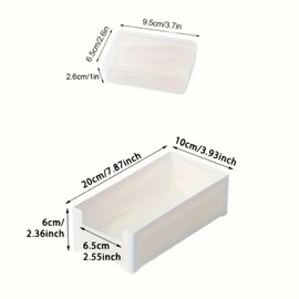 Cable Organizer Storage Box with 7 Wire Ties,Desktop Cable Management Box with Switch, Power Cord Organizer for Office,Home,Desk Accessories Storage Stationery Supplies（Clear）