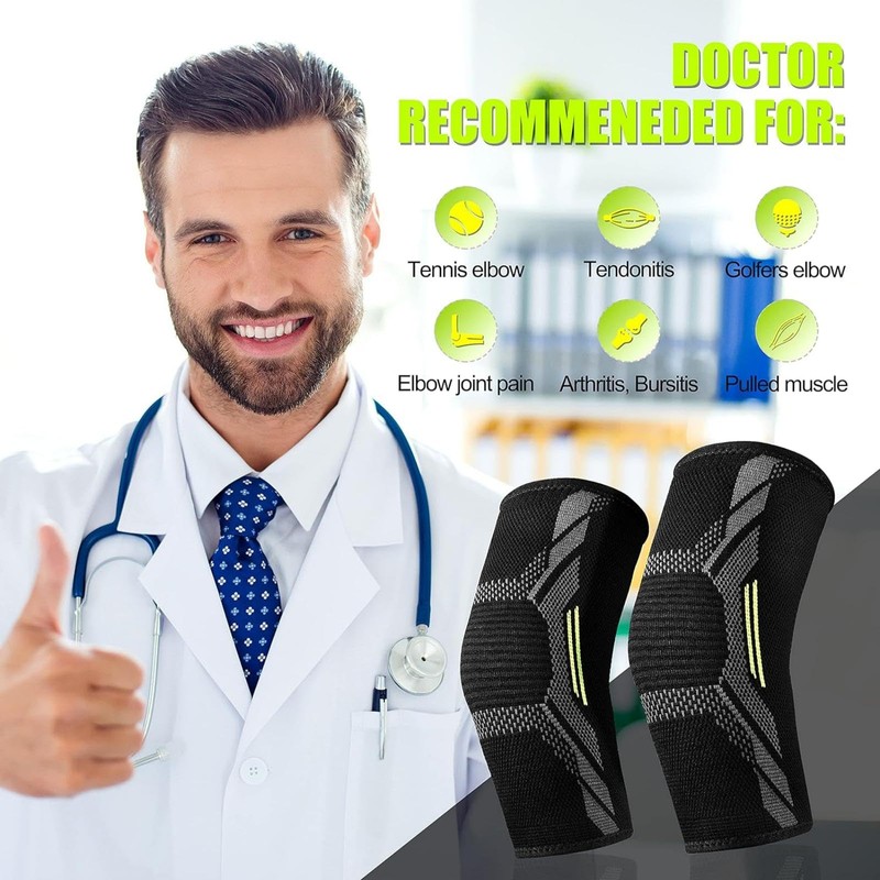 MIVORA Elbow Bandage, Professional Elbow Bandages Men Women, Elbow Pads