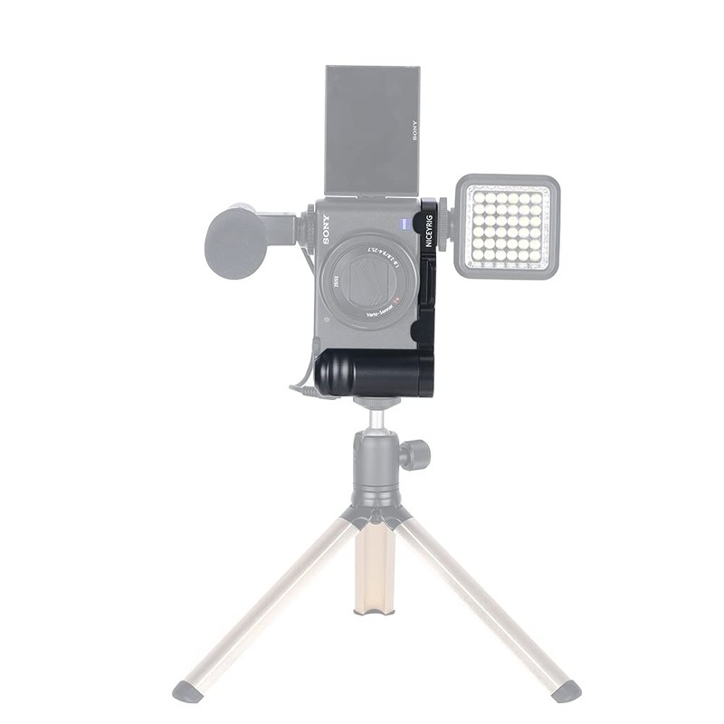 NICEYRIG L-Shaped Bracket with Handle and Cold Shoe for Sony