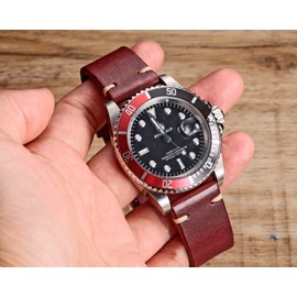 torbollo Leather Watch Bands for Men, Italian Buttero leather Watch Strap Quick Release Vintage Replacement Wrap of 18mm 20mm 22mm