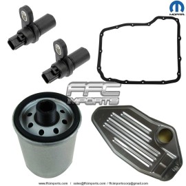 Mopar 45RFE 545RFE 68RFE MOPAR Speed Sensors SET WITH 2WD Filters & Pan Gasket 99-2009