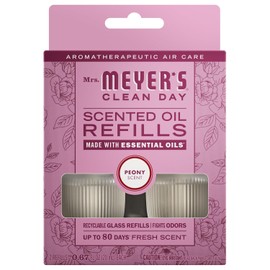 MRS. MEYER'S CLEAN DAY Scented Oil Refills, Peony, contains 2 .67 fl oz refills