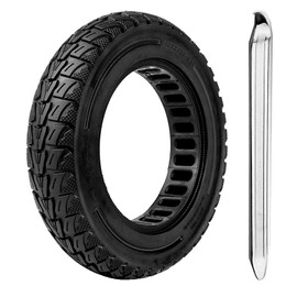 10X2.125 Inch Solid Tires for Electric Scooter,50/75-6.1 Replacement Wheel, 10X2.125 Rubber Tyre for Gotrax G4& Turboant X7 Pro& Hiboy S2/S2R Plus/ S2 MAX-Black(1pcs)