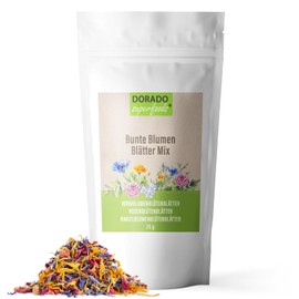 Colourful Flower Mix Mix Edible Blossoms 25 g | Rose Petals Marigold Flowers Cornflower Blossoms Dorado Superfoods®