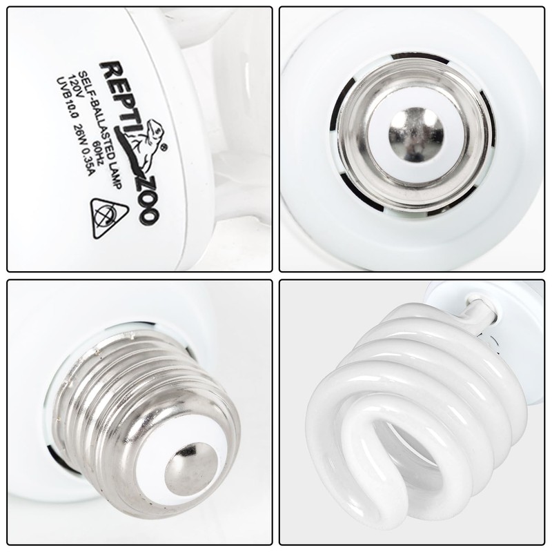 REPTIZOO Reptile Heat Lamp Bulb and UVB 10.0 Reptile Light