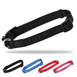 MASCRETTA Collar Ajustable de Nylon para Perro y Gato. Disponible para Perros Chicos, Medianos y Grandes. Cierre Firme en 4 Colores (Negro, XS)