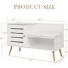 VECELO Shoe Bench with Storage for Entryway, Removable Padded Cushion,