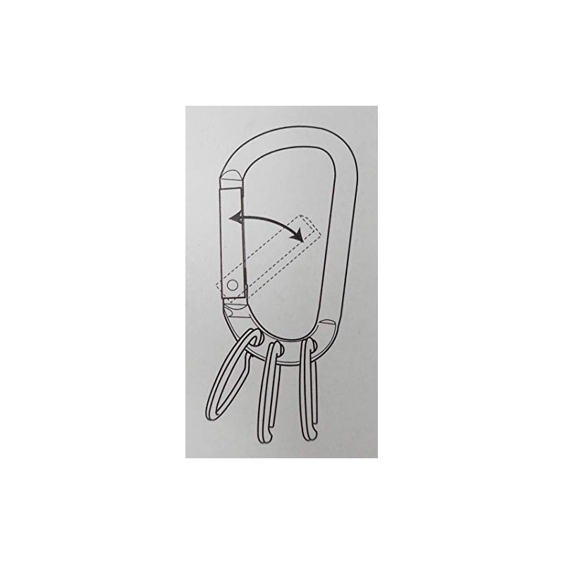 Bohken Club MCB-14 Military Carabiner 3 Key Ring Sand