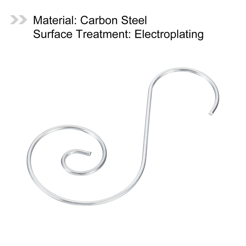 PATIKIL Christmas Ornaments Hooks 60 Pack S Shape Hooks Wire
