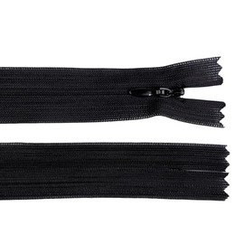 cyclingcolors 2x Cerniera invisibile N°3 60 cm – chiusura lampo in poliestere Dederon con cursore, estremità aperta, maglia scorrevole per cucito sartoria abbigliamento giacche cappotti – nero