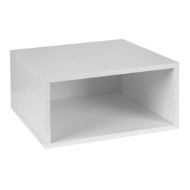 Niche Cubo Half Size Stackable Storage, 1 Cube, White Wood Grain