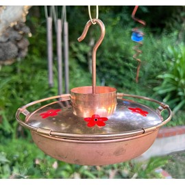 Stanwood Wind Sculpture -Pure Copper Hummingbird Feeder