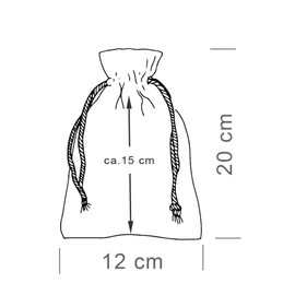 12 Cotton Bags 20 x 12 cm with Cotton Cord, Gift Bags, Advent Calendar