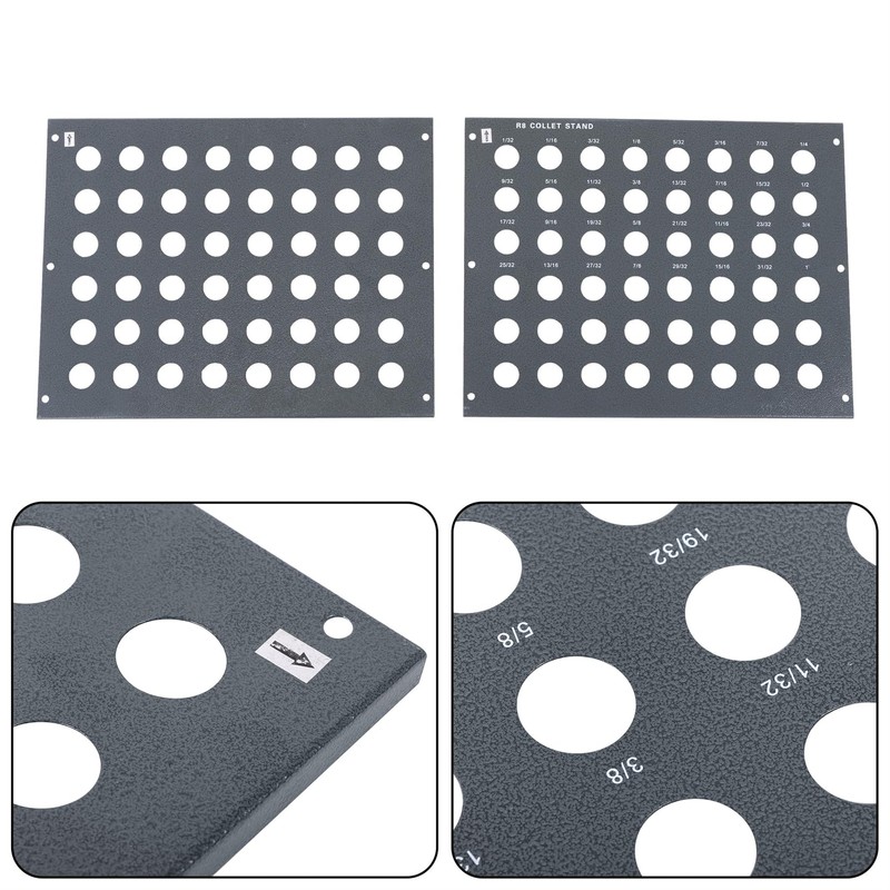 findmall 48-Slot R8 Collet Rack Holds 48 R8 Collets, Arbors,