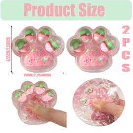 Pack of 2 Squishy Paws, Squishy Cat Paws, Cat Paw Squishy, Cat Paws Squishy, Sensory Toy, Stress Relief Fidget Toys for Adults and Children