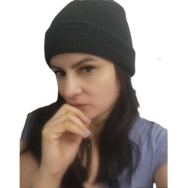 Unisex Black Knit Beanie for Cold Weather