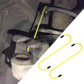 Honibaoto 2PCS Car Brake Caliper Hooks, Auto Brake Caliper Hangers with Rubber Tips, Universal Durable & Rust-Proof Automotive Tools for Braking, Axle, Bearing, Suspension Work (Yellow)