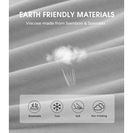 BAMBOO COOL Women's T Shirts Classic Short Sleeve Fit Tops for Women Casual Fitted Tees Grey