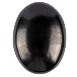 Shungite Palm Stone, Oval Shaped Crystals and Healing Stones- Pocket Worry Stone for Anxiety and Stress Relief - Healing Crystals for Meditation, Reiki, Spiritual and Crystal Gifts