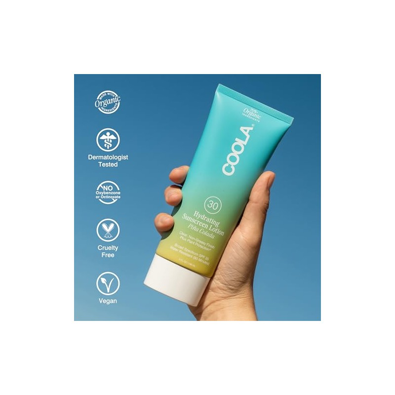 Coola Classic body organic sunscreen lotion spf 30 - pina