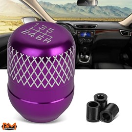 JDM Netted Style 6 Speed MT/Manual Transmission Aluminum Stick Shift Knob,Purple
