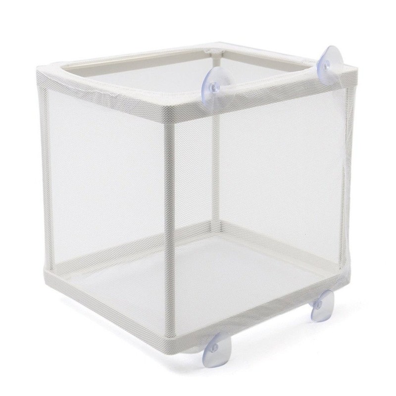 White Nylon Mesh Fish Fry Hatchery Breeder Box Separation Net