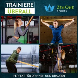 ZenOne Sports ZenBands Power Fabric, Single Fitness Band Made of Fabric, Resistance Band in Various Strengths, non-slip resistance band for full body workout, pull-up band, incl. workout guide., orange