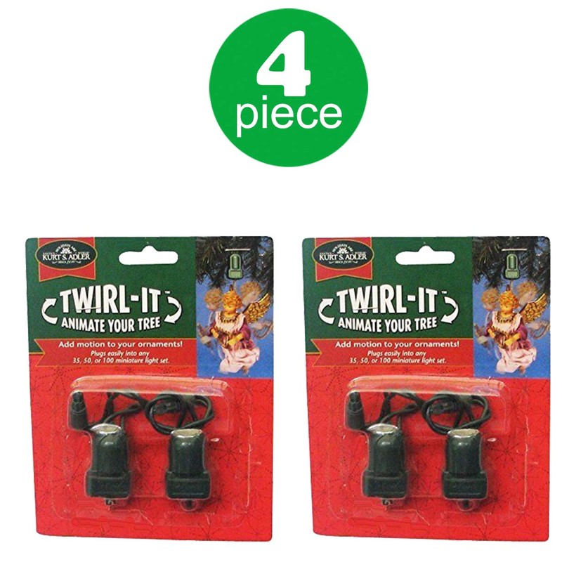 Kurt Adler Twirl-It Motor Pigtails, Set of 4