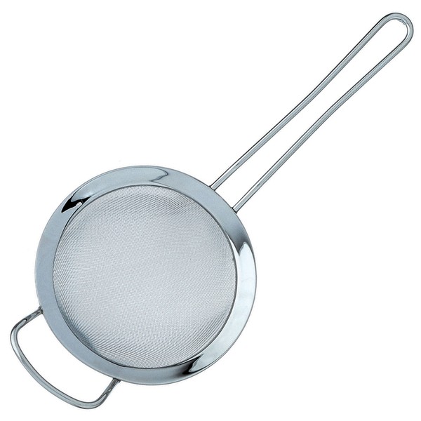 Grunwerg ST-3005 Fine Mesh with Polished Edge and Handle, Silver, 5-Inch, 12 cm Diameter