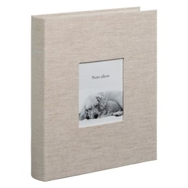 Marks Linen CG-AL12-LN Photo Frame Album, Binder Type, Refill Sold Separately