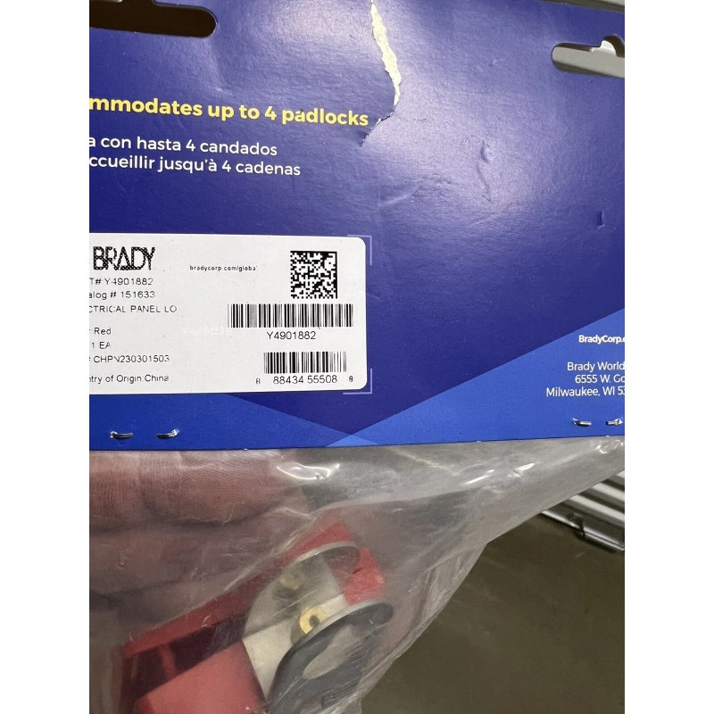 Brady 151633 Circuit Breaker Lockout,Red,6.