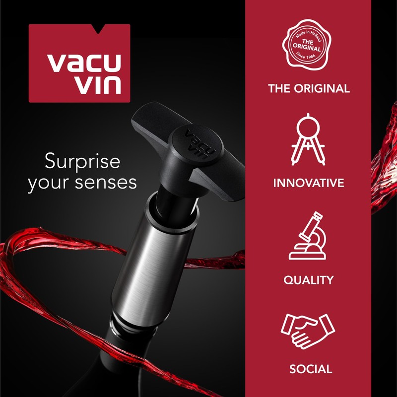 Vacu Vin Silver Winged Corkscrew, Standard