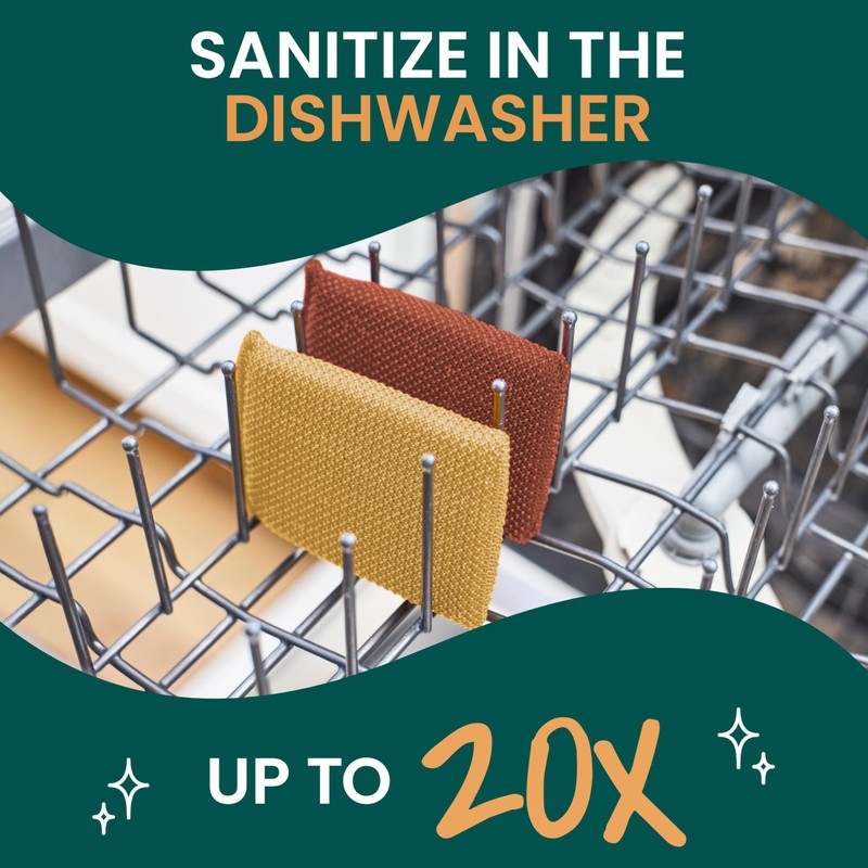 Scotch-Brite Harvest Dobie Scrubbing Pads, Non-Scratch Kitchen Sponge for Cleaning