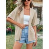 Famulily Open Front Half Sleeve Side Split Cardigans for Women,