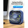 TOPK USB Desk Fan 2Pack Mini Personal Fan Portable, Strong