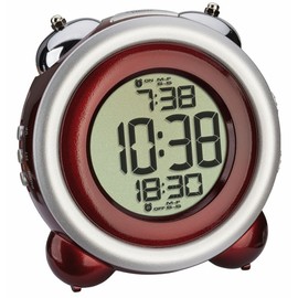TFA Dostmann Digital bell alarm Travel Alarm Clock with 2 alarms 60.2016.05 red