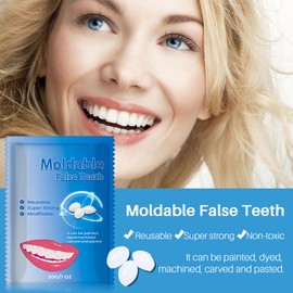 Temporary Tooth Filling, Tooth Filling Repair Kit, Including Tweezers, Moldable Beads for False Teeth, Thermal Forming & DIY Dental Repairs, Broken Dental Cusp Repair