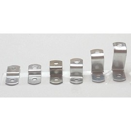 Offset Canvas Clips For Picture Framing Starters Package. Includes (100) of each 1/8" 1/4" 3/8" 1/2" 3/4" 1". Included is 600 pieces #6 X 3/8" pan-head screws.