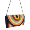 Eye Catch - Whitney Straw Ladies Clutch Shoulder Bag Multicoloured