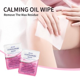 Beauty7 Post Wax Calming Oil Wipes 20 Packs Big Size Post Wax Oil Wipes for Body Leg Arm Post Waxing Cleanser After Wax Remover Removes Residue Reduces Redness Refill Pack
